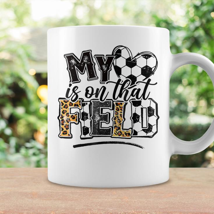 My Heart Is On That Field Soccer Leopard Soccer Mom Coffee Mug Gifts ideas