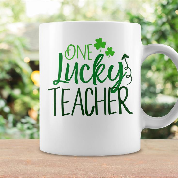 One Lucky Teacher Cute Educator St Patricks Day Shamrock Coffee Mug Gifts ideas