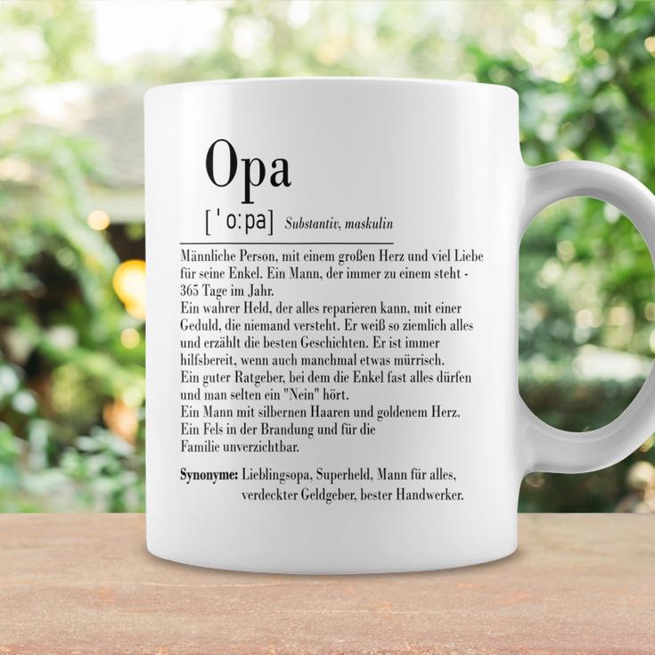 Opa Definition Tassen, Herren Spruch für Großvater Geschenkideen