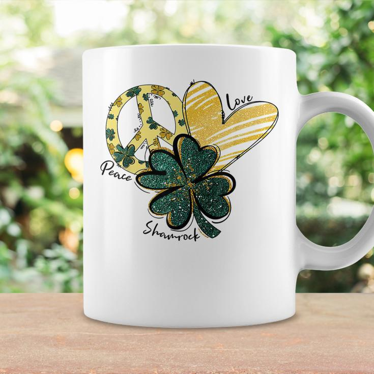 Peace Love Shamrock Leopard Irish Shamrocks St Patricks Day Coffee Mug Gifts ideas