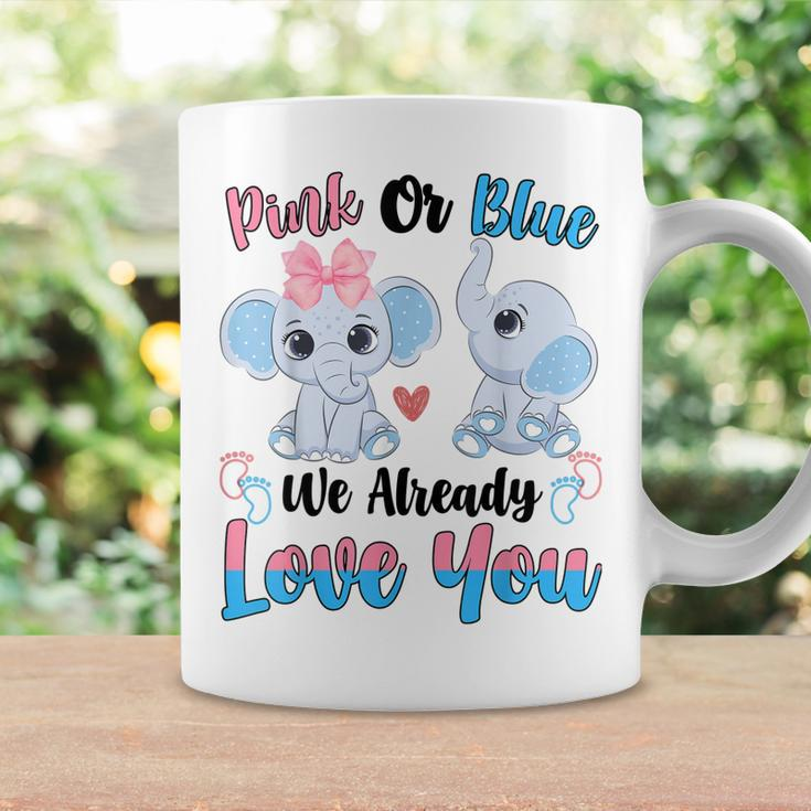 Pink Or Blue We Always Love You Funny Elephant Gender Reveal Coffee Mug Gifts ideas
