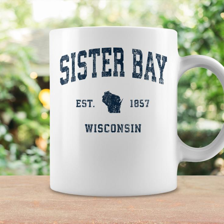 Sister Bay Wisconsin Wi Vintage Athletic Navy Sports Design Coffee Mug Gifts ideas
