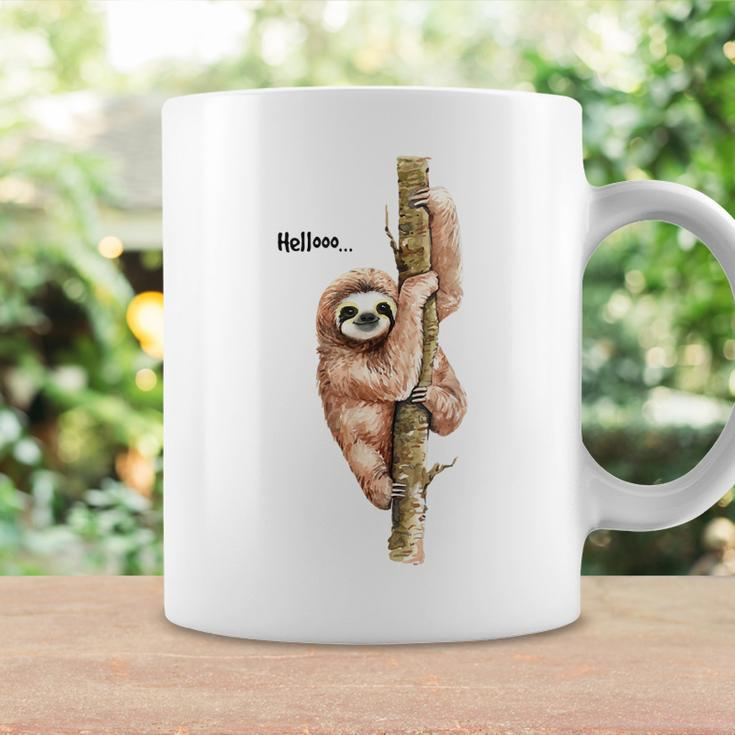 Sloth Hello Watercolor Coffee Mug Gifts ideas
