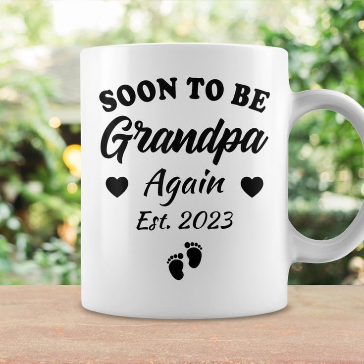Soon To Be Grandpa Again 2023 Baby Announcement Novelty Gift For Mens Coffee Mug Gifts ideas