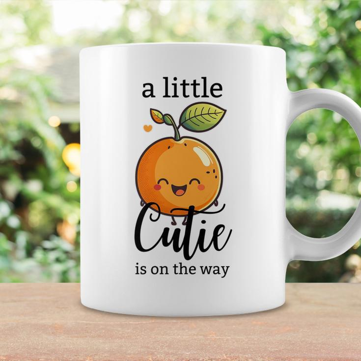 Spring Baby Shower Theme A Little Cutie Is On The Way Orange Coffee Mug Gifts ideas