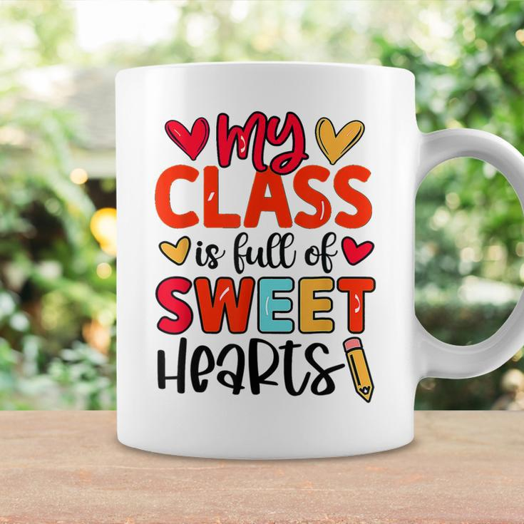 Teacher Valentines Rainbow My Class Is Full Of Sweethearts Coffee Mug Gifts ideas
