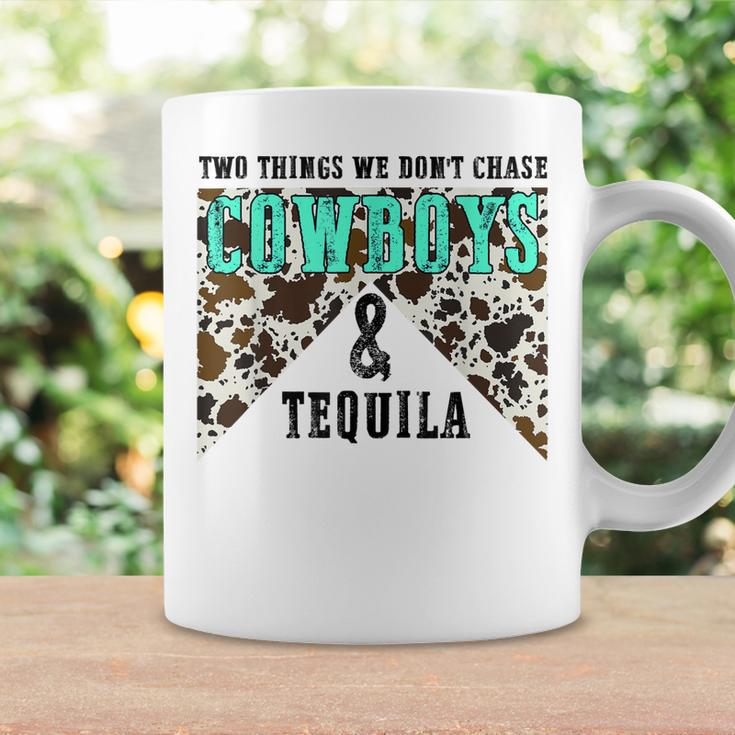 Two Things We Dont Chase Cowboys And Tequila Cowhide Retro Coffee Mug Gifts ideas