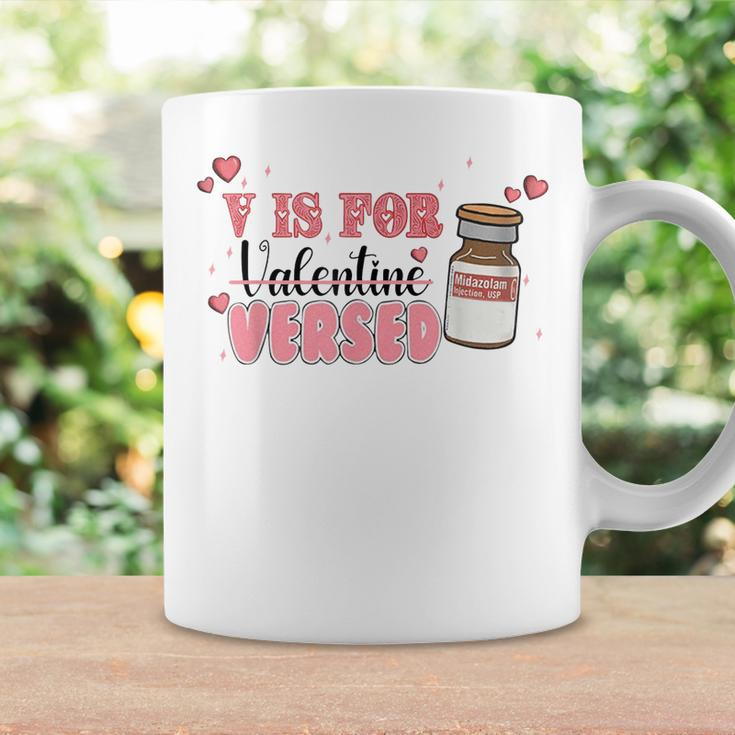 V Is For Versed Funny Pacu Crna Nurse Valentines Day Coffee Mug Gifts ideas