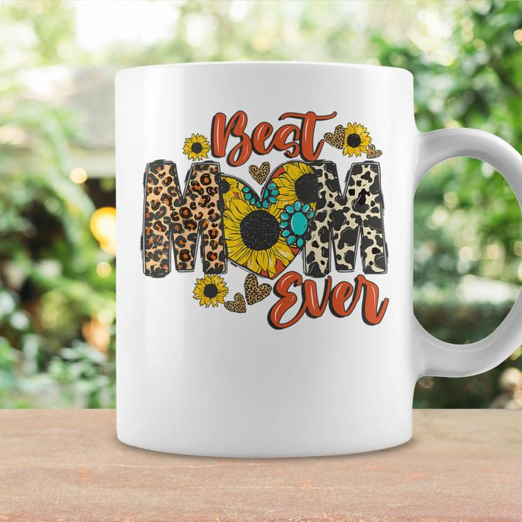 Womens Best Mom Ever Sunflower Leopard Happy Mothers Day Coffee Mug Gifts ideas