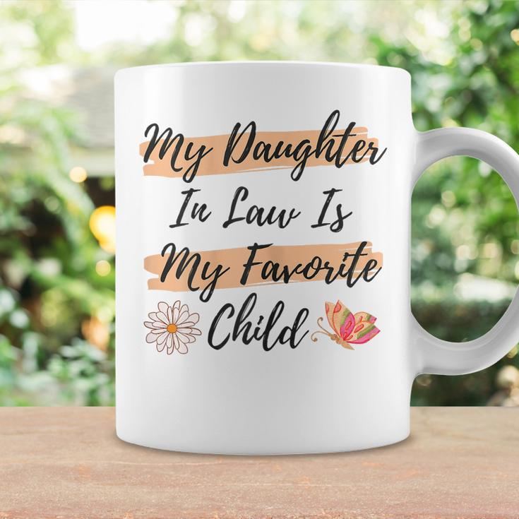 Womens My Daughter In Law Is My Favorite Child Butterfly Family Coffee Mug Gifts ideas