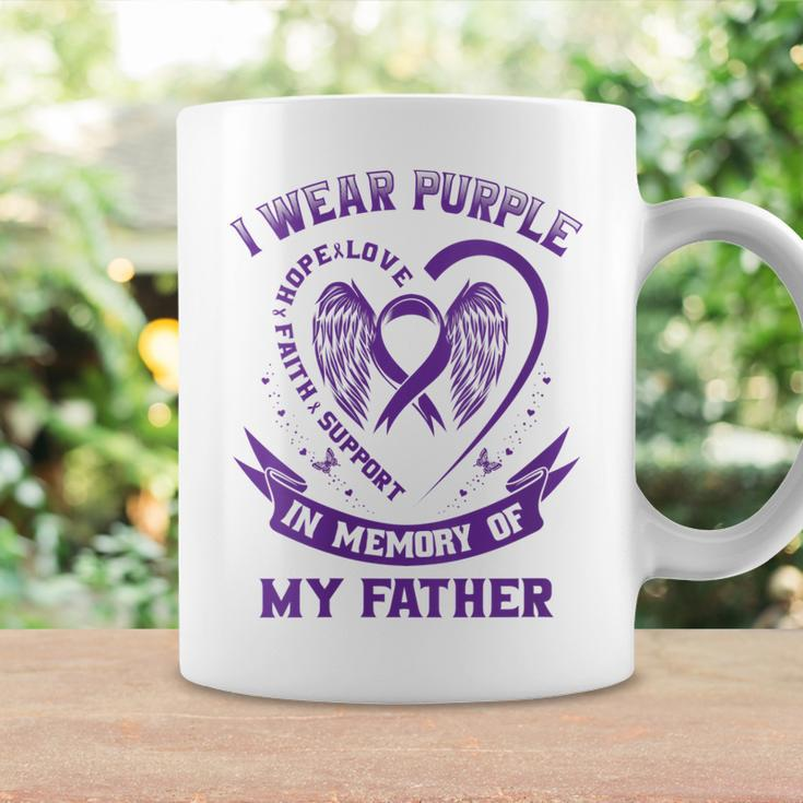 Womens Purple In Memory Of Father Dad Pancreatic Cancer Awareness Coffee Mug Gifts ideas