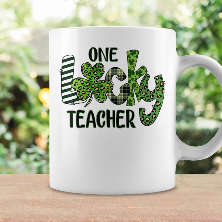 Womens Shamrock One Lucky Teacher St Patricks Day School Coffee Mug Gifts ideas