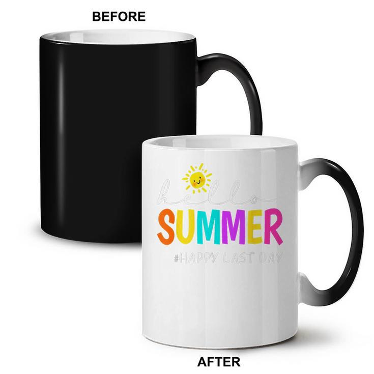 Happy Last Day Of School Teacher Student Hello Summer Gifts Coffee Color Changing Mug