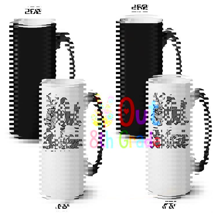 Peace Out 8Th Grade Last Day Of School Eighth Grade Grad Coffee Color Changing Mug Peace Out 8Th Grade Last Day Of School Eighth Grade Grad Coffee Color Changing Mug