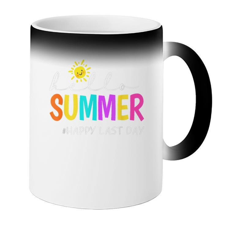 Happy Last Day Of School Teacher Student Hello Summer Gifts Coffee Color Changing Mug