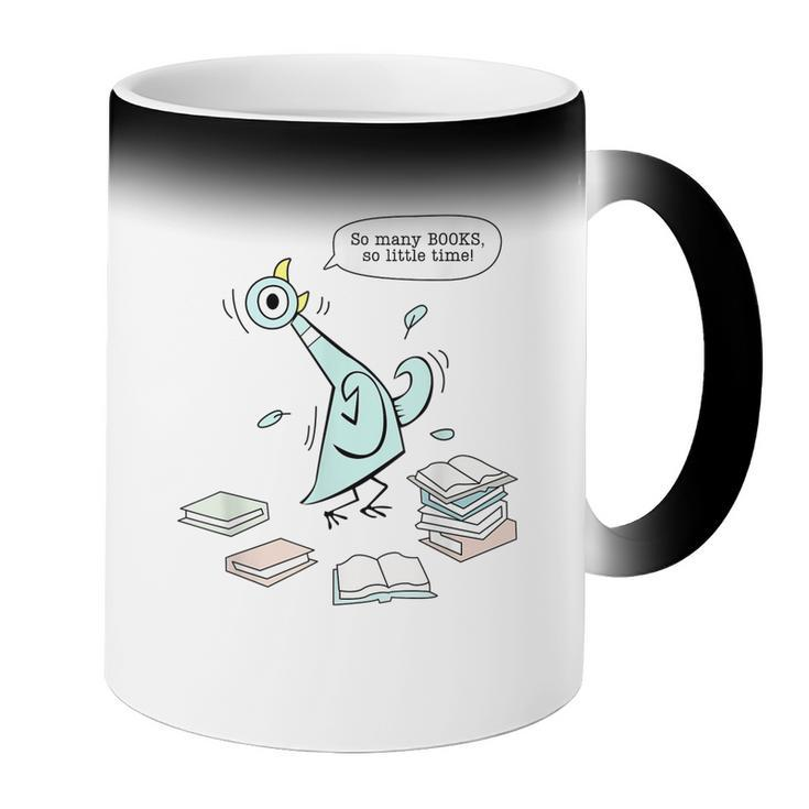 Teacher Library Read Mo Books Pigeon Reading Library Coffee Color Changing Mug