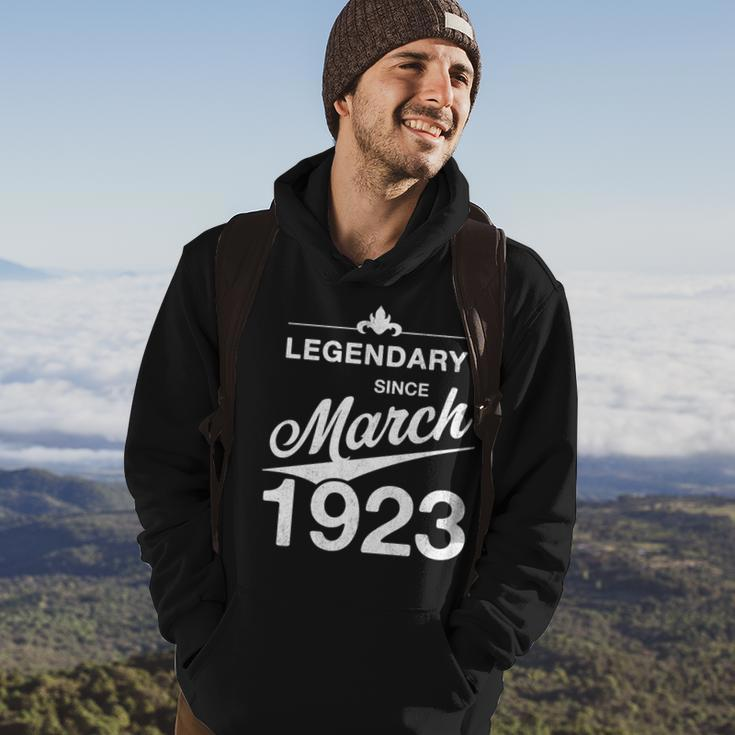 100 Geburtstag 100 Jahre Alt Legendär Seit März 1923 Hoodie Lebensstil