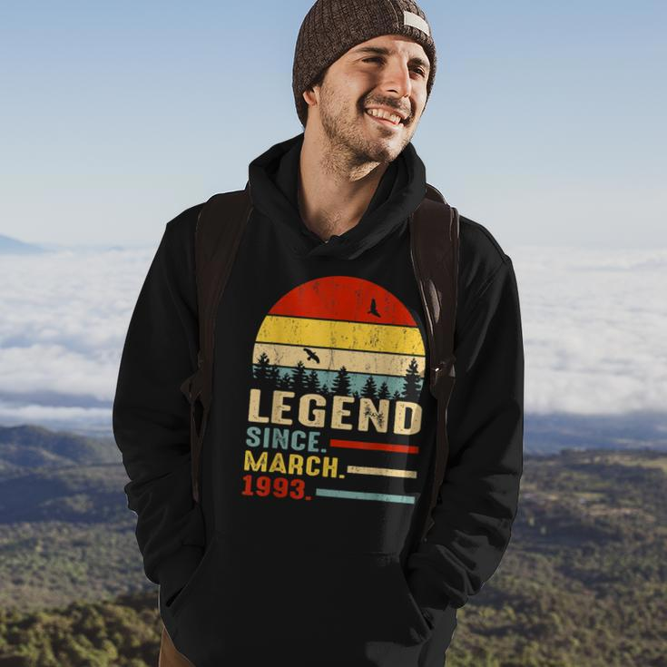 30 Years Old Retro Birthday Gifts Legend Since March 1993 Hoodie Lifestyle