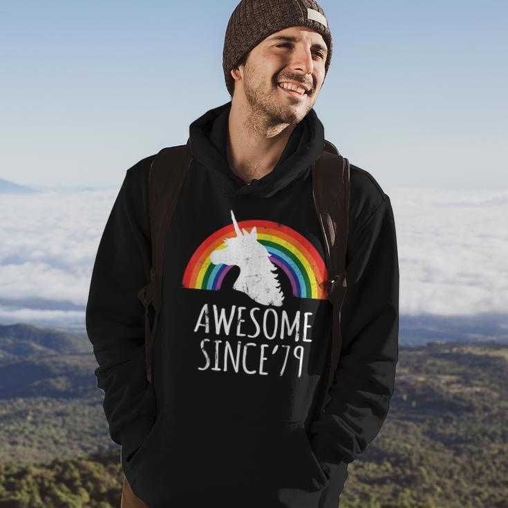 40Th Birthday 40 Years Old Unicorn Awesome Since 1979 Shirt Hoodie Lifestyle