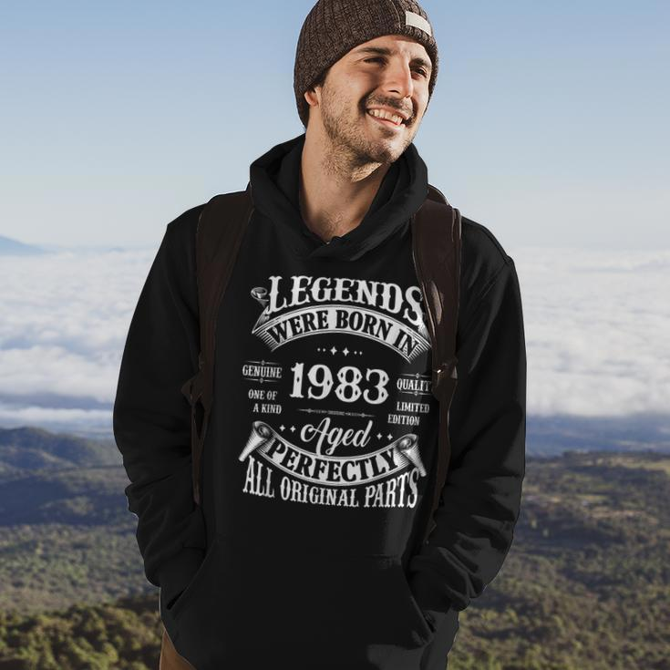 40Th Birthday Vintage Legends Born In 1983 40 Years Old Hoodie Lifestyle