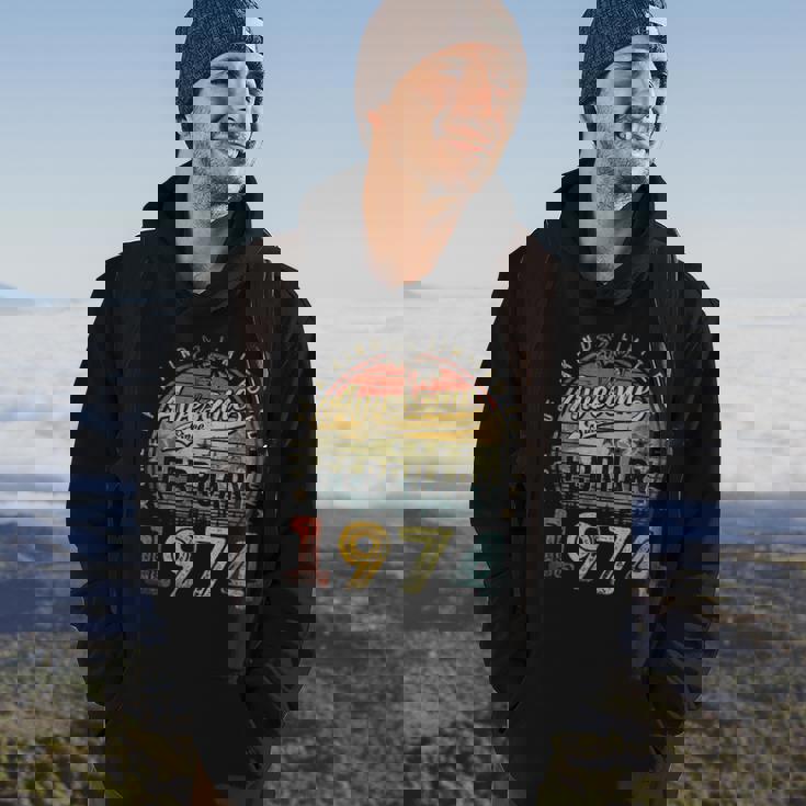 49Th Birthday Gift Awesome Since February 1974 49 Year Old Hoodie Lifestyle