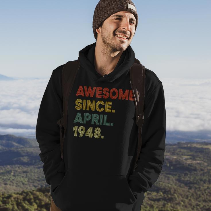 75 Year Old Awesome Since April 1948 75Th Birthday Hoodie Lifestyle