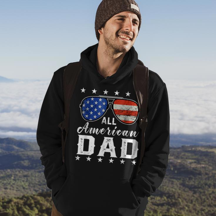 All American Dad 4Th Of July Usa America Flag Sunglasses Hoodie Lifestyle