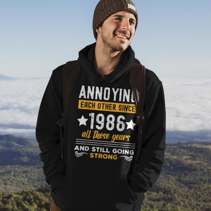 Annoying Since 1986 Funny Married Couple Wedding Anniversary Hoodie Lifestyle