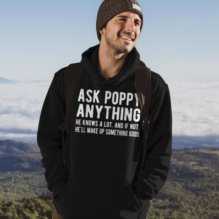 Ask Poppy Anything Funny Poppy Grandpa Gift For Mens Hoodie Lifestyle