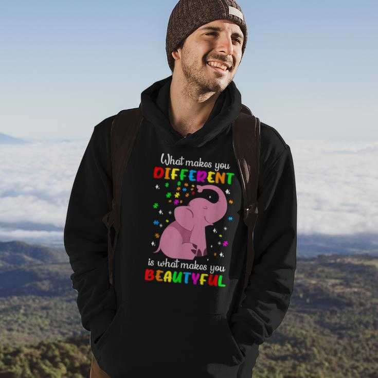 Autism Elephant What Makes You Different Makes You Beautiful Hoodie Lifestyle