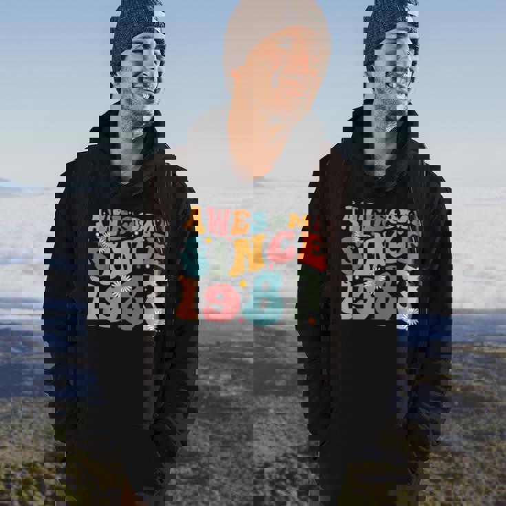 Awesome Since 1983 40Th Birthday Retro Gifts Born In 1983 Hoodie Lifestyle