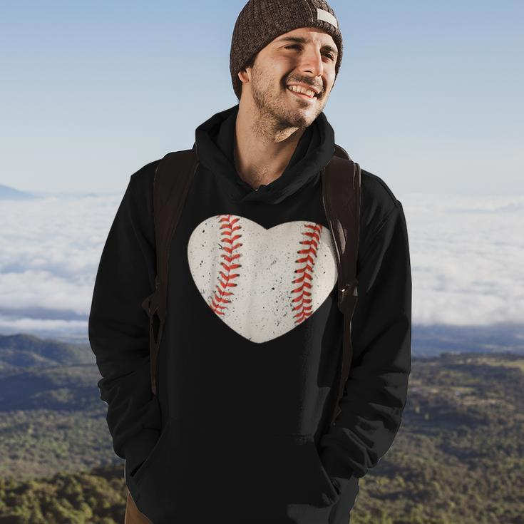 Baseball Heart Cute Mom Dad Softball Mothers Day Sports Day Hoodie Lifestyle