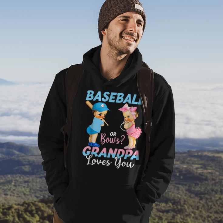 Baseball Or Bows Grandpa Loves You Baby Gender Reveal Hoodie Lifestyle