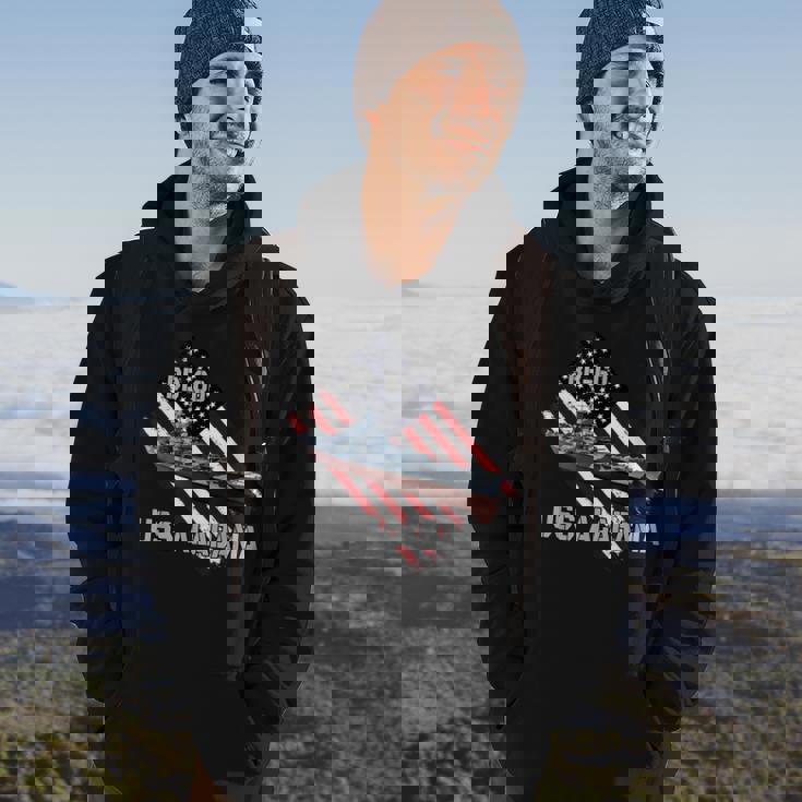 Battleship Uss Alabama Bb-60 & Combat Warship Veterans Day Hoodie Lifestyle