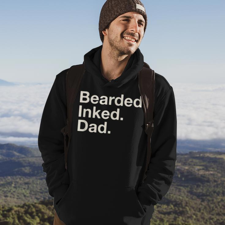 Bearded Inked Dad Fathers Day Tattoo Lover Love Tattooed Hoodie Lifestyle