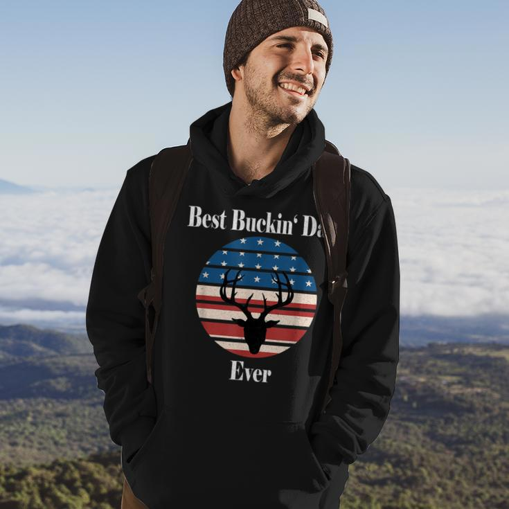 Best Buckin Dad Ever Funny Gift Deer Hunter Cool Hunting Gift For Mens Hoodie Lifestyle