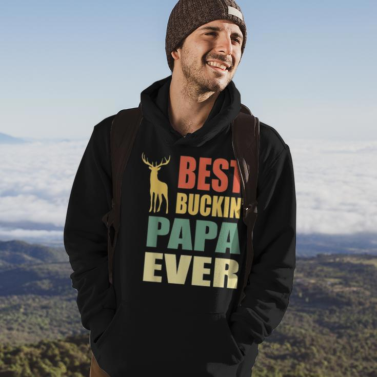 Best Buckin Papa Ever Fathers Day Gifts Vintage Deer Hoodie Lifestyle