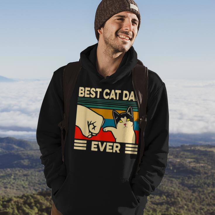 Best Cat Dad Ever Vintage Men Bump Fit Fathers Day Gift V2 Hoodie Lifestyle