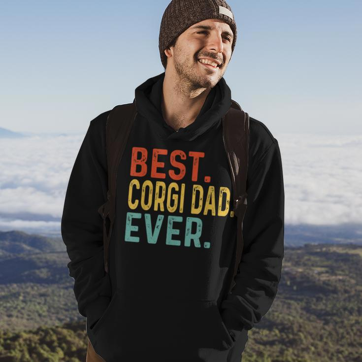Best Corgi Dad Ever Retro Vintage Unique Gifts For Corgi Dad Hoodie Lifestyle