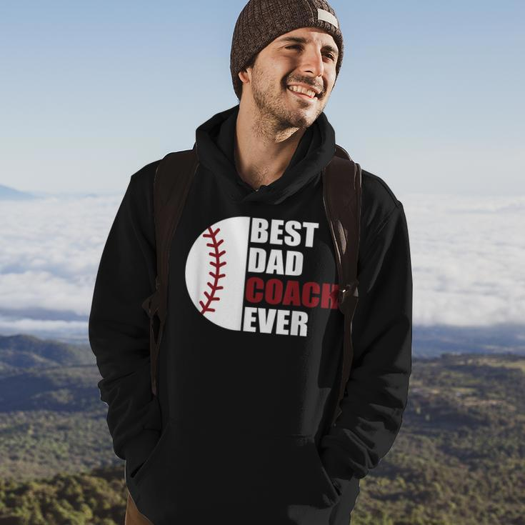 Best Dad Coach Ever Baseball Fathers Day Baseball Dad Coach Gift For Mens Hoodie Lifestyle