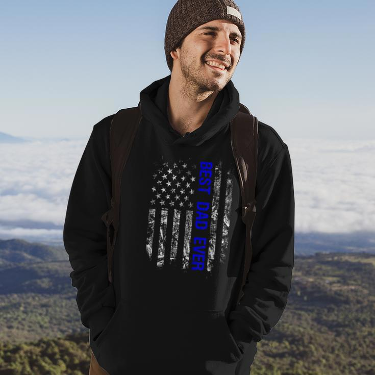 Best Dad Ever Thin Blue Line Family Gift For Mens Hoodie Lifestyle