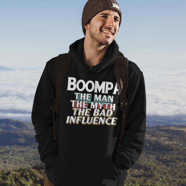 Boompa Gift For The Man Myth Bad Influence Grandpa Gift For Mens Hoodie Lifestyle