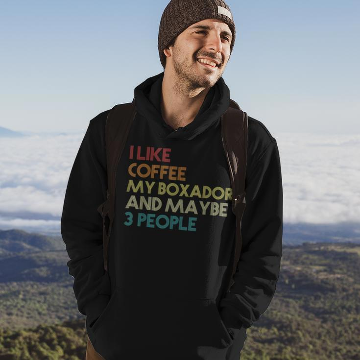 Boxador Dog Owner Coffee Lovers Funny Quote Vintage Retro Hoodie Lifestyle