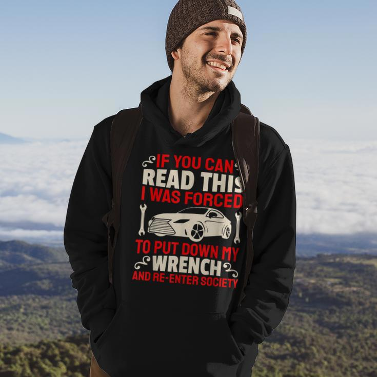 Car Mechanic Wrench - Car Automobile Guy Auto Mechanic Men Hoodie Graphic Print Hooded Sweatshirt Lifestyle