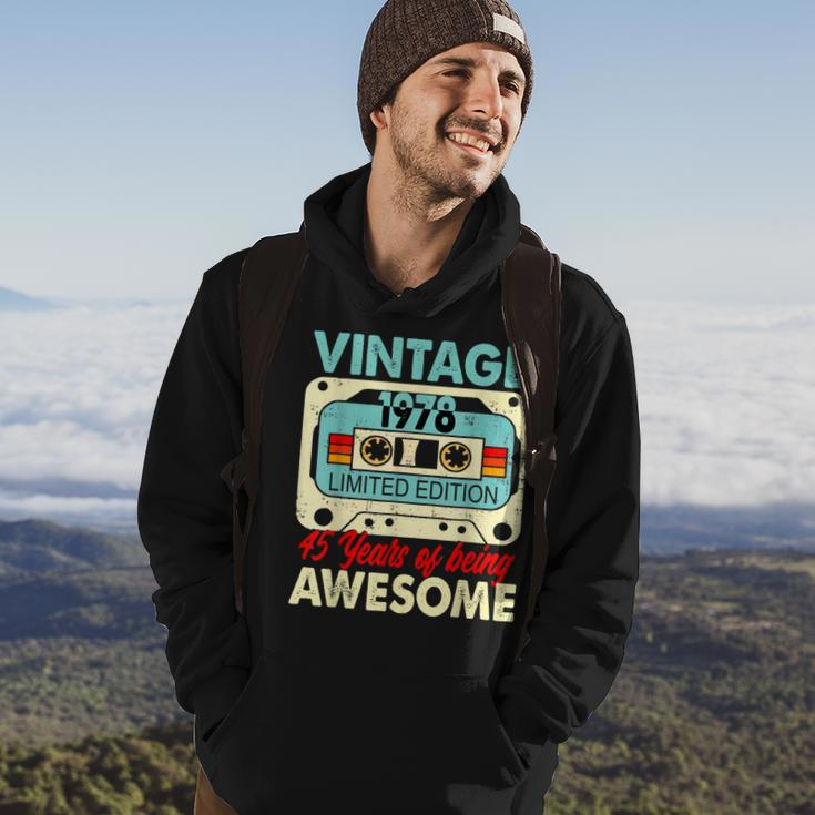 Cassette Vintage 1978 45 Years Of Being Awesome Hoodie Lifestyle