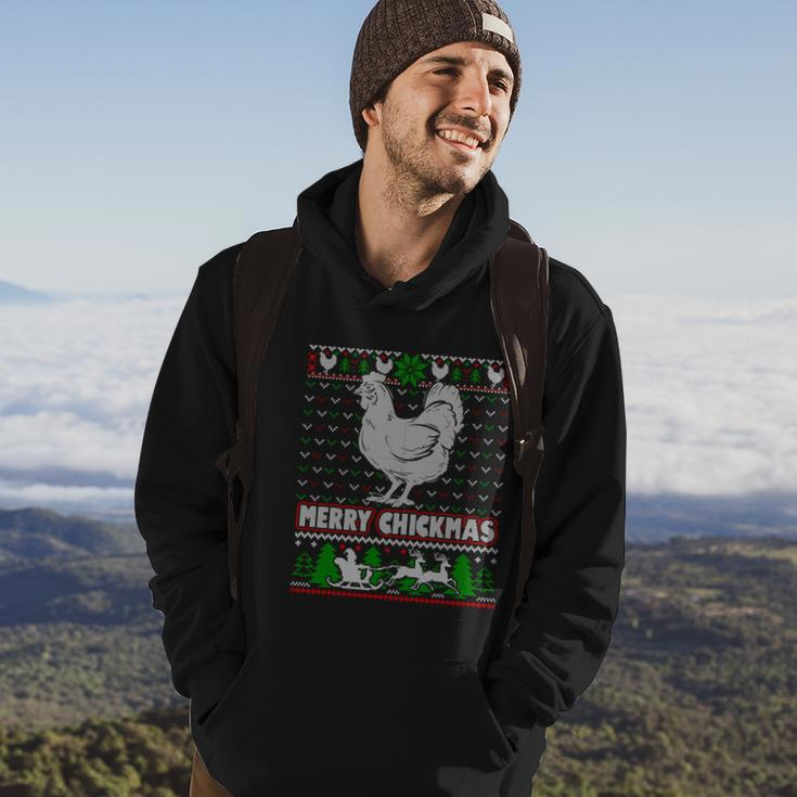 Chicken Rooster Merry Chickmas Ugly Christmas Gift Hoodie Lifestyle