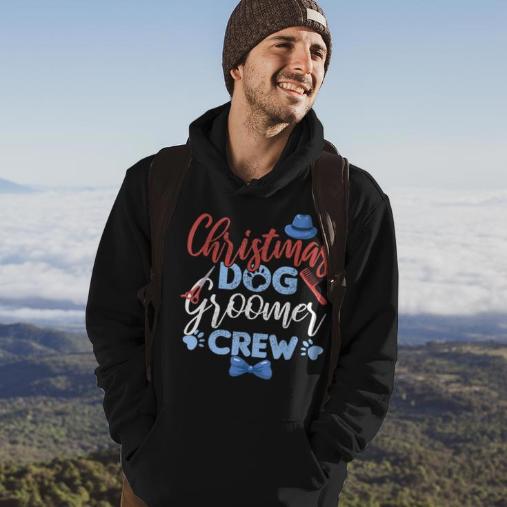 Christmas Dog Groomer Crew Gift Grooming Men Hoodie Graphic Print Hooded Sweatshirt Lifestyle
