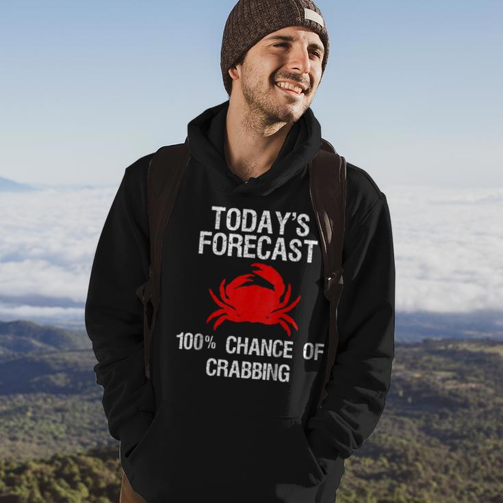 Crabbing - Funny Crab Hunter Todays Forecast Hoodie Lifestyle