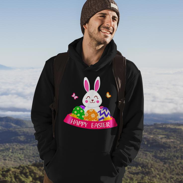 Cute Bunny Spring Hunt Eggs Rabbit Happy Easter Day Outfit Hoodie Lifestyle