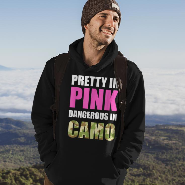Cute Camoflauge - Pretty In Pink Dangerous In Camo Hoodie Lifestyle